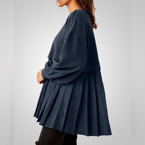 Oversized Sweatshirt Dress Long Sleeve Pullover Loose Casual Mini Dress … - Picture 4 of 8